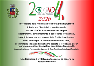 Festa della Repubblica 2 giugno 2026