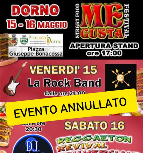 ME GUSTA â€“ Street Food Festival di Dorno - Evento Annullato
