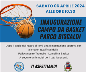Inaugurazione campo di basket Parco Biscaldi