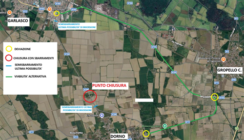 CHIUSURA STRADA in prossimità della Cascina Chiozzino - Ordinanza Provinciale n.301 del 10/07/2026