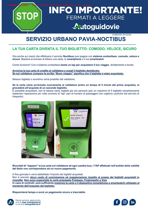 Servizio urbano Pavia-noctibus