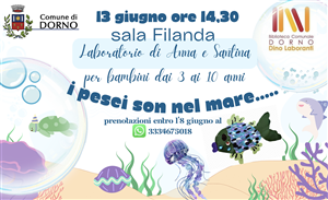 Laboratorio di Anna e Santina per i bambini dai 3 ai 10 anni: "i pesci son nel mare".